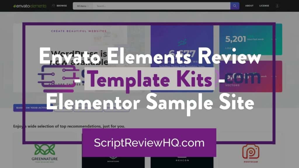 Envato Elements Review Template Kits Elementor Sample Site